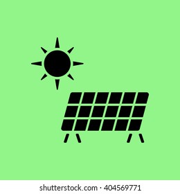 Solar energy panel icon vector, solid illustration, flat pictogram
