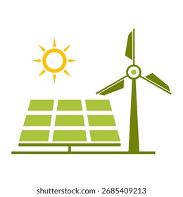 Design do logotipo do painel de energia solar