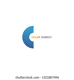 solar energy panel logo   renewable  alternative electricity source concept  white background flat cpopy space vector illustration