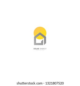 solar energy panel logo   renewable  alternative electricity source concept  white background flat cpopy space vector illustration