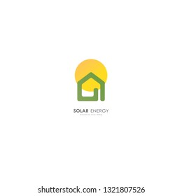 solar energy panel logo   renewable  alternative electricity source concept  white background flat cpopy space vector illustration