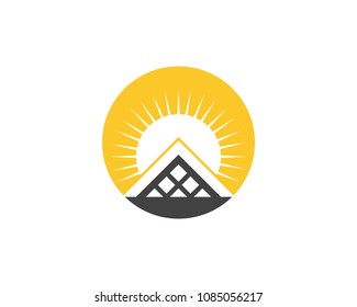 Solar energy panel logo vector
