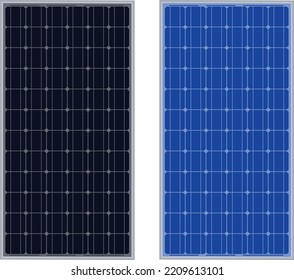 Solar energy panel on white, alternative electricity vector of sustainable resources. Vector file illustration