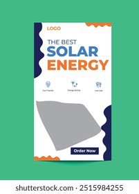 Solar energy panel and power saving Facebook and Instagram Story template