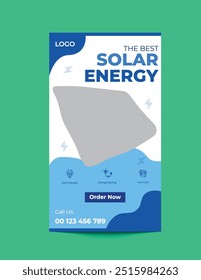 Solar energy panel and power saving Facebook and Instagram Story template