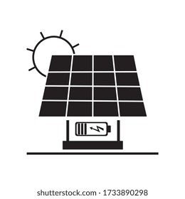 Solar energy panel sign, symbol, Vector illustration