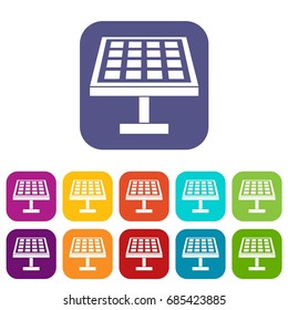 Solar energy panel in simple style isolated on white background vector illustration