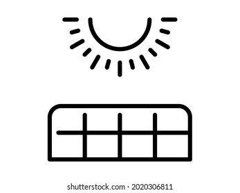 solar energy panel sun power renewable sustainability single isolated icon with outline style