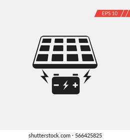 Solar energy panel vector icon