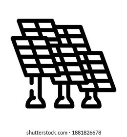 solar energy panels line icon vector. solar energy panels sign. isolated contour symbol black illustration