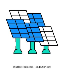 solar energy panels line icon vector. solar energy panels sign. isolated symbol illustration
