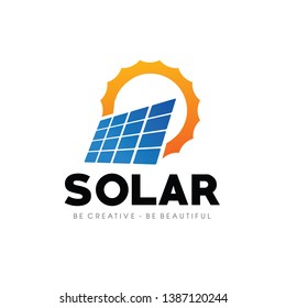 Solar Energy, Solar panels Logo Vector