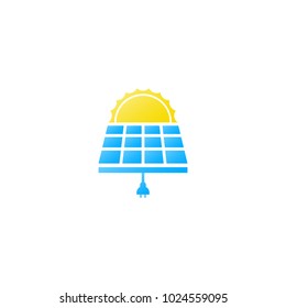 solar energy panels on background in a row produce sun rays flat solar panels vector illustration icon solar panels silhouettes trend concept design style symbol or solar panels sign isolated 