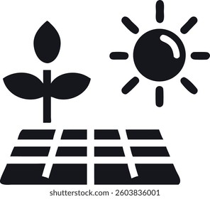 Solar Energy Plant with Seedling