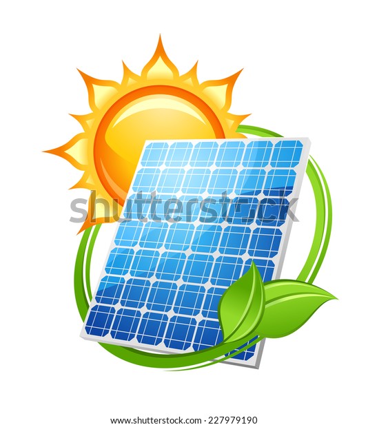 Solar Energy Power Concept Save Environment Stock Vector (Royalty Free ...