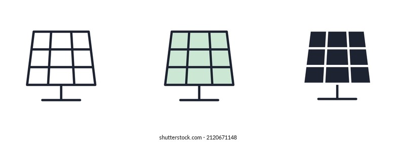 Solar energy. Solar power icon symbol template for graphic and web design collection logo vector illustration