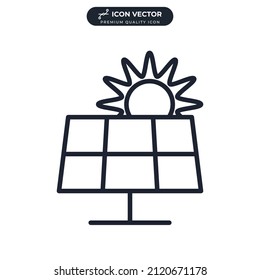 Solar energy. Solar power icon symbol template for graphic and web design collection logo vector illustration