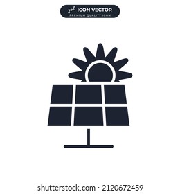 Solar energy. Solar power icon symbol template for graphic and web design collection logo vector illustration