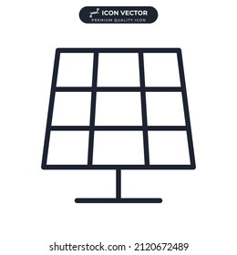 Solar energy. Solar power icon symbol template for graphic and web design collection logo vector illustration