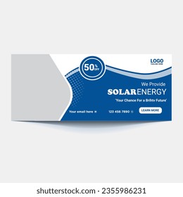 solar energy for smart home web banner design template. space for photo collage. horizontal layout poster leaflet.