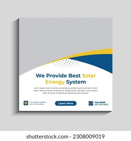 Solar Energy Social Media Post or Web banner Template