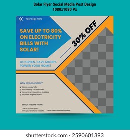 solar energy social media post design