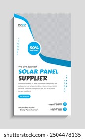Solar Energy social media stories or web banner template design