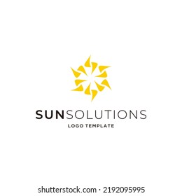 Solar Energy Solutions Logo Vector Simple Modern