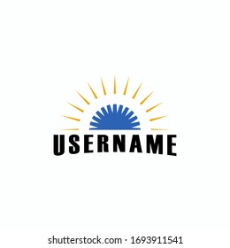 solar energy sun logo design vector