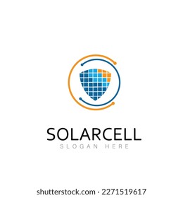 solar energy sun tec technology eco logo design symbol