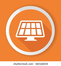 Solar Energy symbol,Orange version,vector