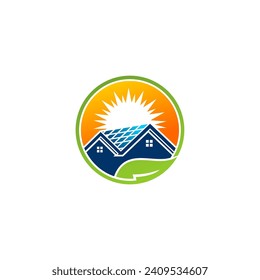 Solar Energy Technology Logo Vector