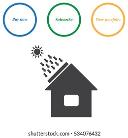 Solar Energy  Vector flat design style