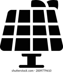 solar energy vector glyph flat icon