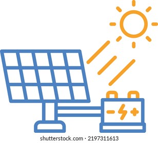 Solar Energy Vektorsymbol. Kann für Druck-, Mobil- und Web-Anwendungen verwendet werden.