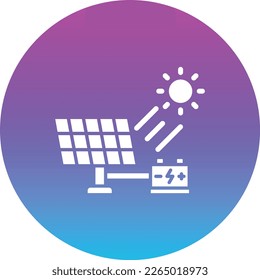 Icono vector de energía solar. Se puede usar para imprimir, móviles y aplicaciones web.