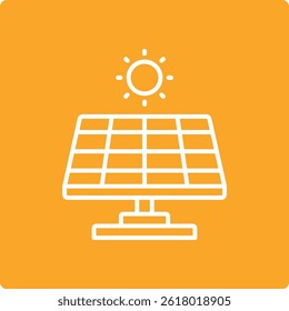 Icono de Vector de energía solar. Se puede utilizar para aplicaciones de impresión, móviles y de Web.