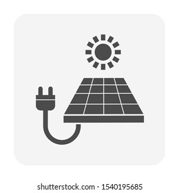Solar energy vector icon design for alternative energy concept design.