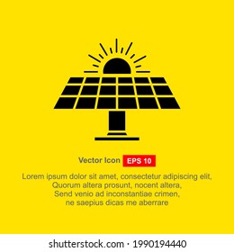 Solar Energy vector icon illustration design template.