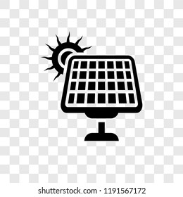 Solar Energy vector icon isolated on transparent background, Solar Energy transparency logo concept