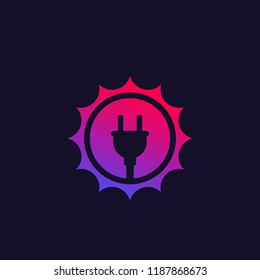 Solar energy vector icon with trendy gradient