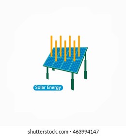 Solar energy. Vector illustration