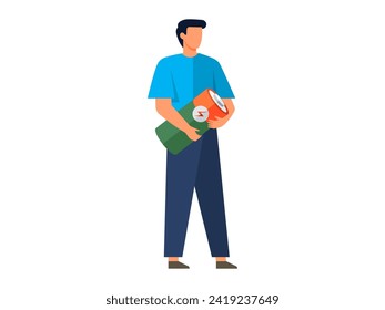 Solar energy vector illustration. Solar energy is efficient and environmentally friendly power source The utilization photovoltaic battery enables generation clean electricity The adoption alternative