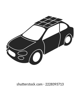 Solar energy vector illustration on white background .Isolated black icon eco technology.Vector black icon solar energy.