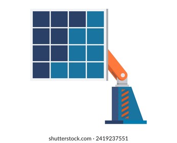 Solar energy vector illustration. Photovoltaic cells enable conversion sunlight into electrical energy The efficient generation electricity from renewable sources is sustainable approach Ecology