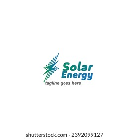 Solar Energy vector logo, Solar panel logo design, Gas icon 