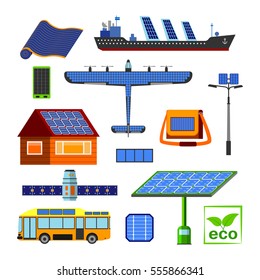Solar energy vector set.