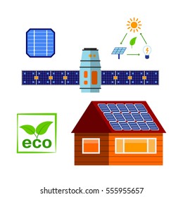 Solar energy vector set.