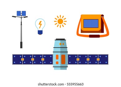 Solar energy vector set.