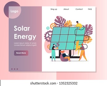 Solar Energy Vector Website Template Web Stock Vector (Royalty Free ...